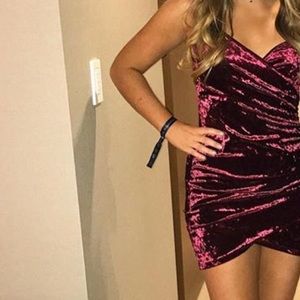 By the way velvet body con dress